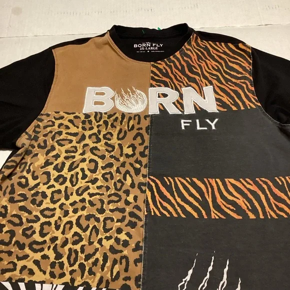 Kids Animal Print T-Shirt - Brown and Black - Picture 2 of 8